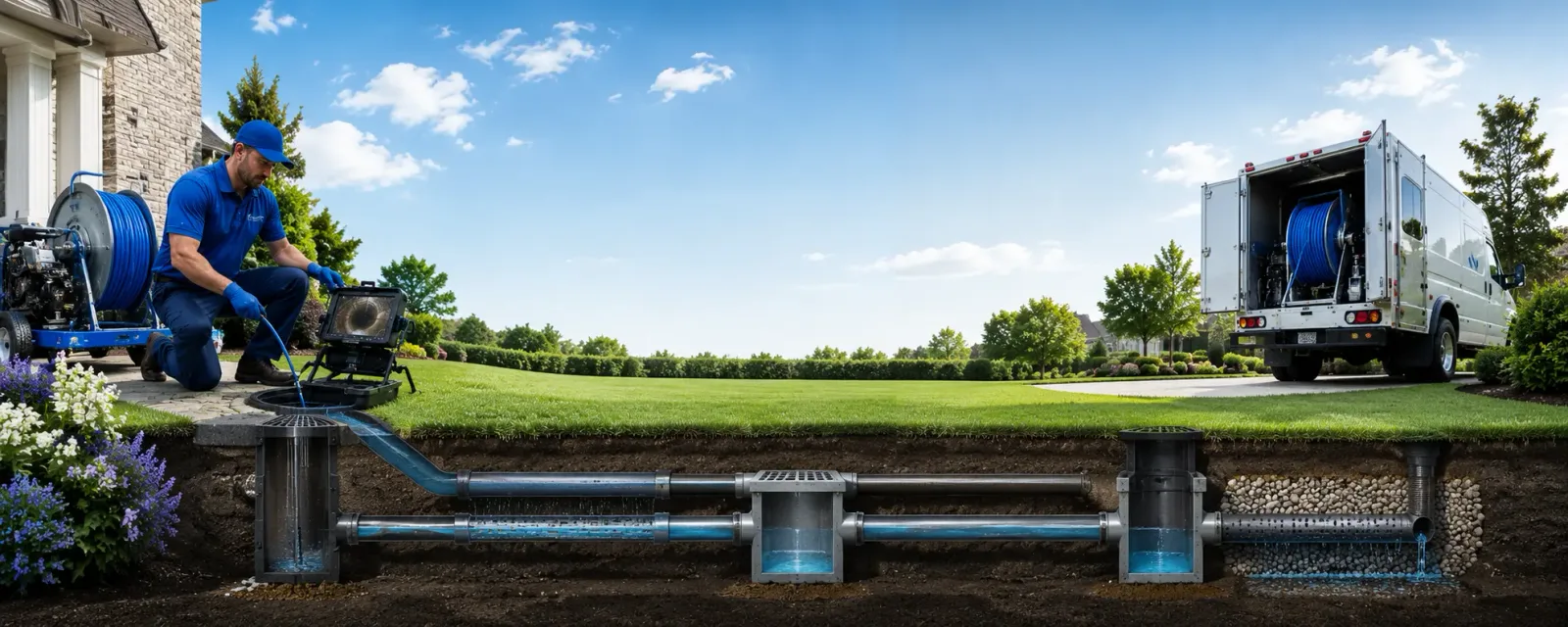 Outdoor drain cleaning information for Wesley, ME